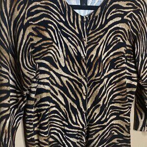 Fabulous Lightweight Animal Print Cardigan Sweater